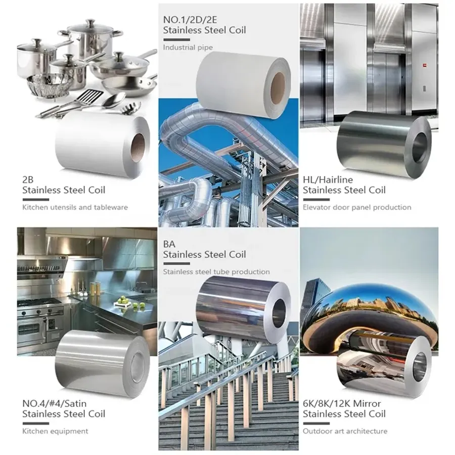 0.3mm 0.4mm 0.5mm 0.6mm 0.8mm 1.0mm 1.5mm 2.0mm 3.0mm Espesor 2b Ba 8K Espejo Laminado en fr&iacute;o y caliente 201 304L 316L 316 304 Bobina de acero inoxidable ASTM Ss Strip 0