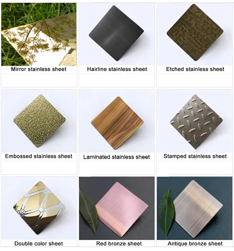 Placa de acero inoxidable 304 304L 201 ASTM AISI de 1 mm a 3 mm de espesor con varias superficies para decoraci&oacute;n 2