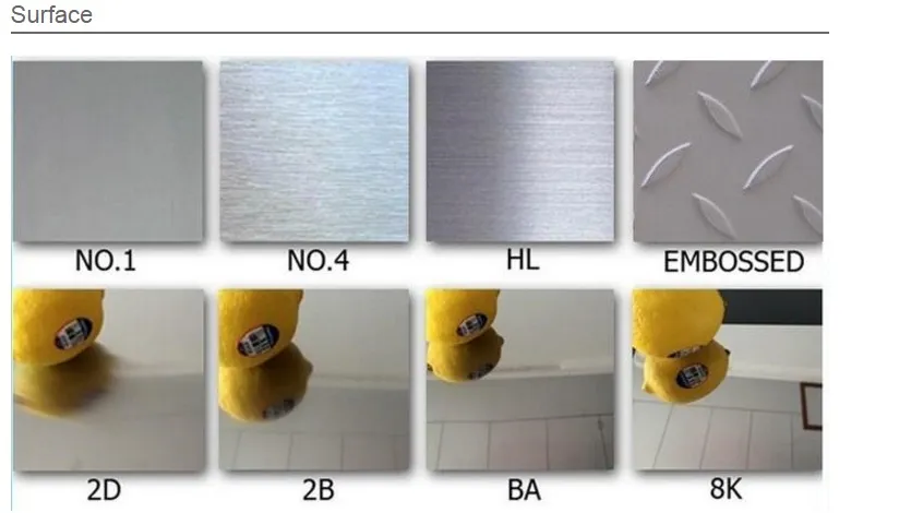 2b Ba 8K Hl Superficie Espesor 0.3-3mm Ss 201 Placa Laminada en Fr&iacute;o 201 202 Hoja de Acero Inoxidable 2