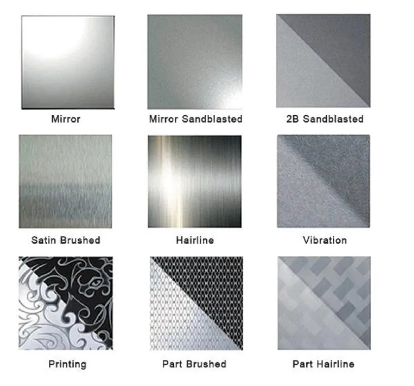 Placa de acero inoxidable calibre 18, t&eacute;cnica laminada en fr&iacute;o, superficie BA, superficie 2B 1