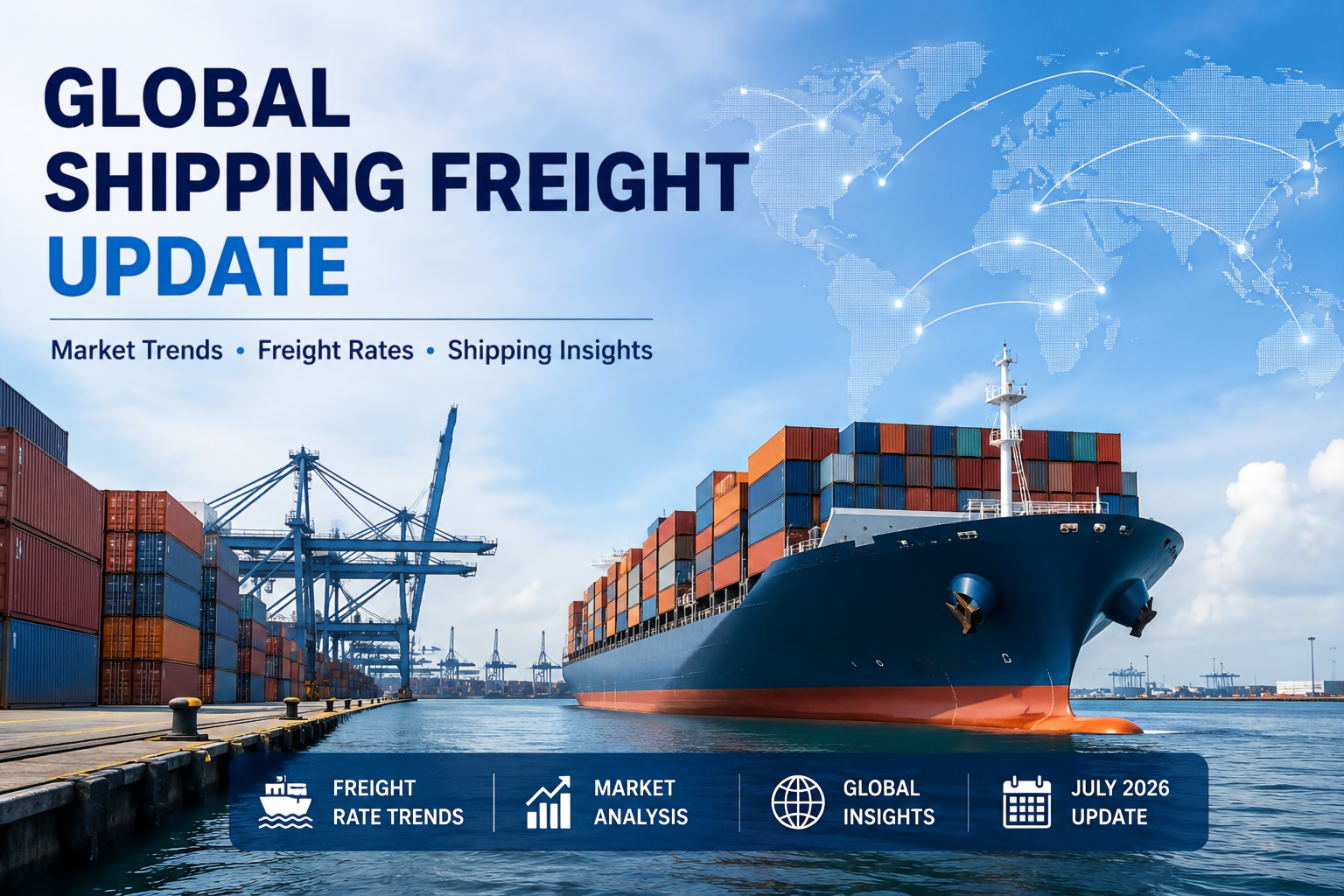 Últimos blogs de la empresa sobre Actualización de Fletes Marítimos Globales: Tendencias de Fletes Oceánicos de Julio de 2026 para Exportaciones Internacionales de Acero