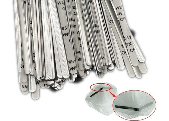 comprar El alambre de aluminio del puente de la tira de la nariz de la máscara para la mascarilla arrojó 5m m fijados Fabricación en línea