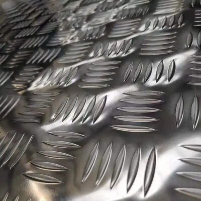 6063 T6 4 x el rasgón 8 caen a Diamond Plate Embossed Checkered de aluminio 6061 6063 10m m